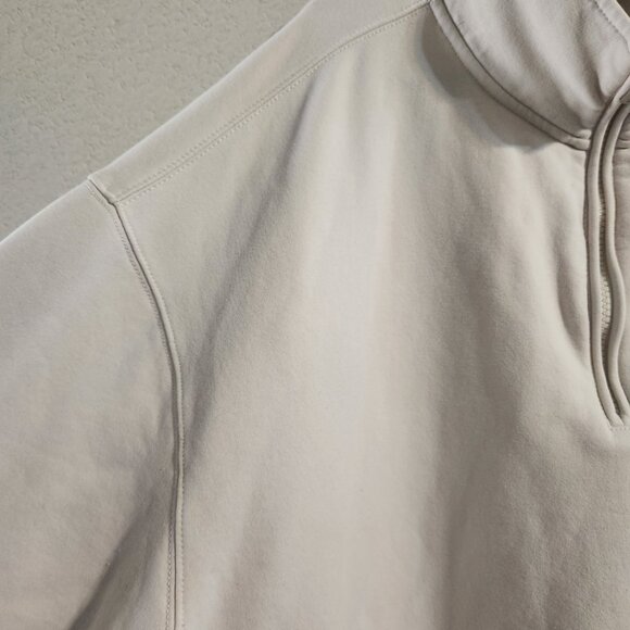 Athleta Forever Fleece 1/4 Zip Sweatshirt Bone Color size XL - Picture 7 of 11